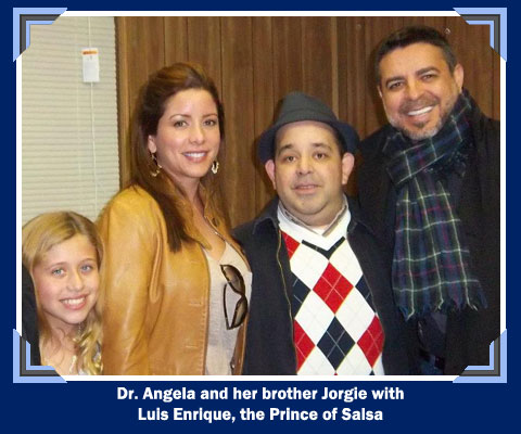 Dr. Angela deFabrique with her brother and Luis Enrique