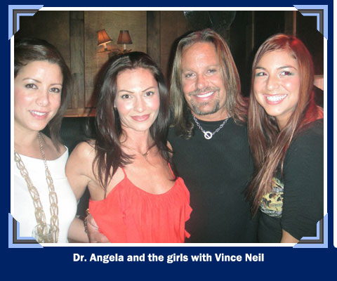 Dr. Angela with Vince Neil and some friends